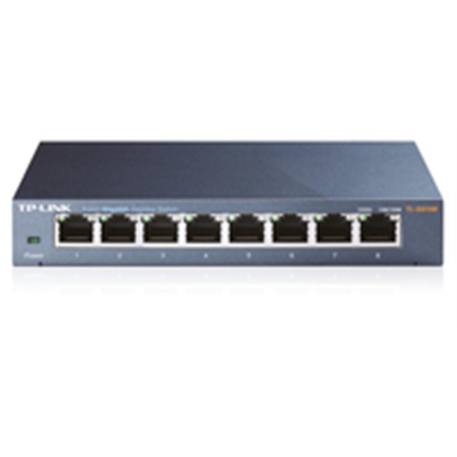 TP-Link TL-SG108 8-Port Gigabit Switch - Metal Unmanaged 1000Mbps TP-Link TL-SG108 8-Port Gigabit Switch - Metal Unmanaged 1000Mbps